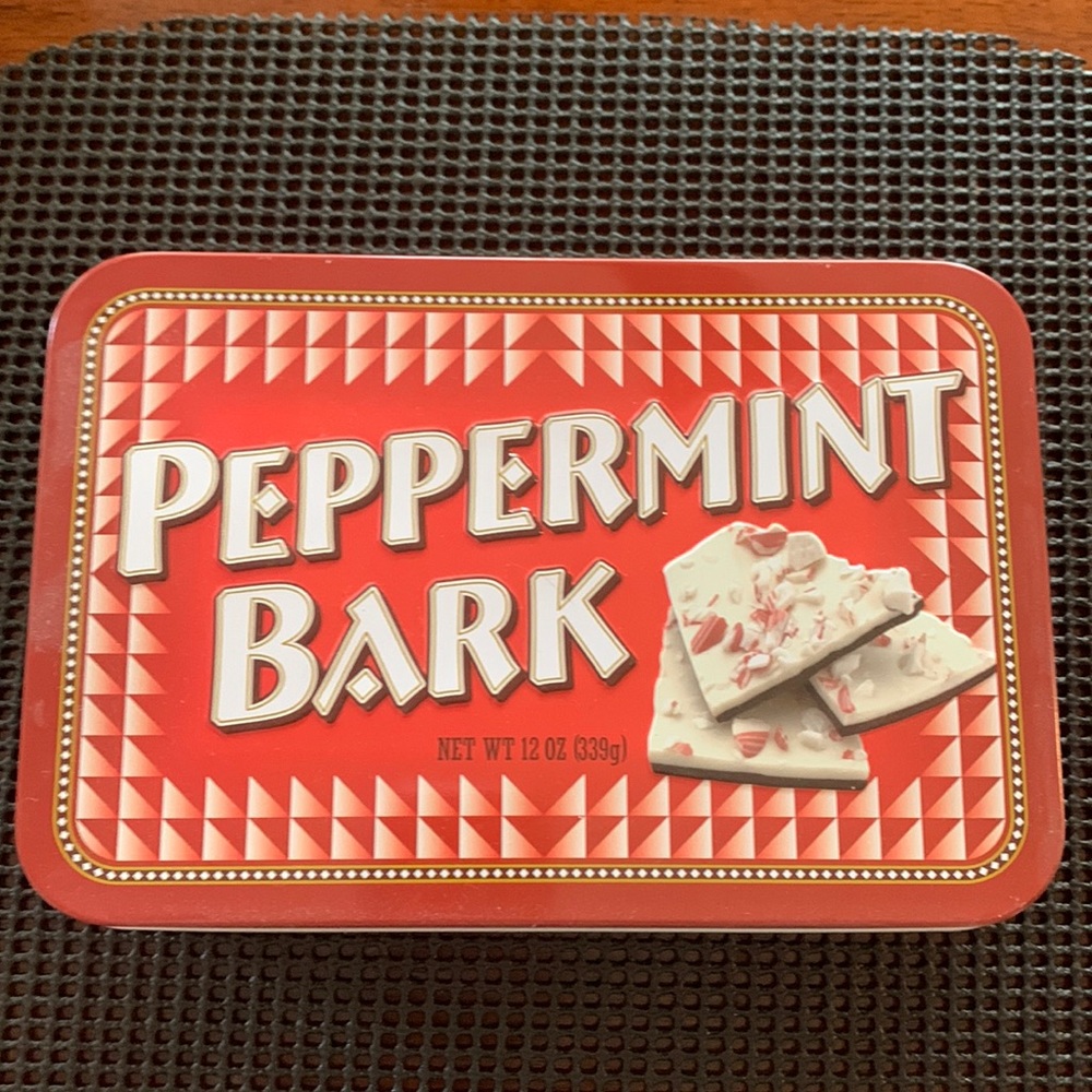 Peppermint Bark Cost Plus Vintage Tin